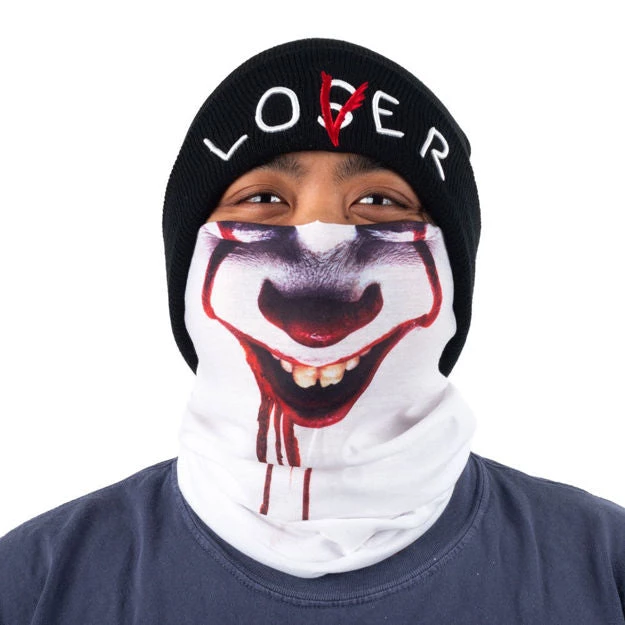 Bioworld Movies It Pennywise Beanie & Gaiter Set 3 Bioworld Movies It Pennywise Beanie & Gaiter Set