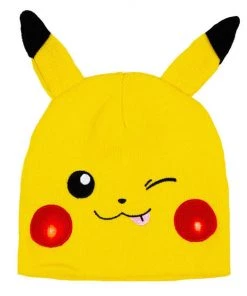 Bioworld Pokemon Pikachu Big Face Beanie W/ Led Cheeks