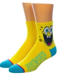 Bioworld Spogebob Quarter 3 Pair Crew Socks