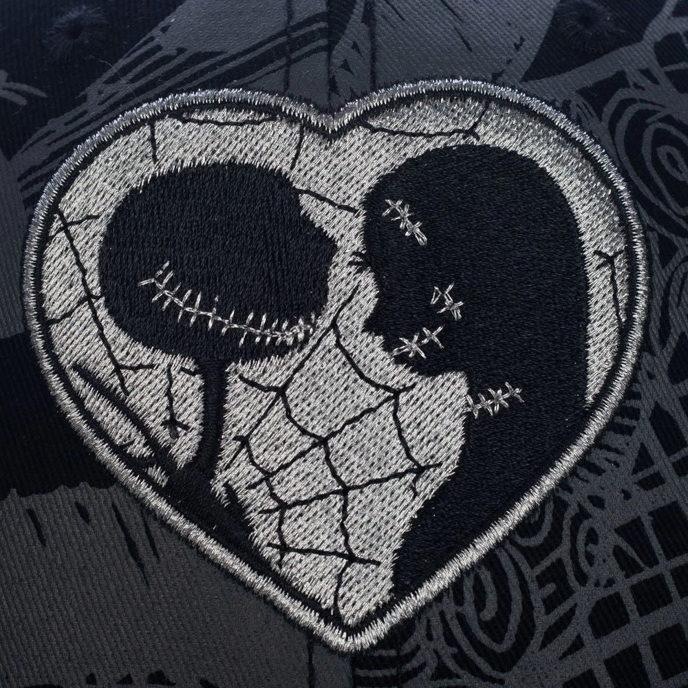 Bioworld The Nightmare Before Christmas All Over Print Jack & Sally Hat Disney 3 Bioworld The Nightmare Before Christmas All Over Print Jack & Sally Hat Disney