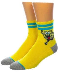 Bioworld Spogebob Quarter 3 Pair Crew Socks 11 Bioworld Spogebob Quarter 3 Pair Crew Socks