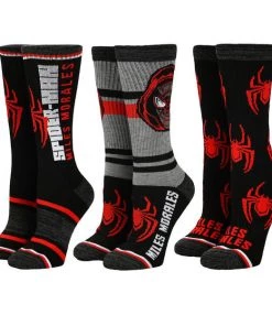 Bioworld Marvel Miles Morales 3 Pair Crew Socks