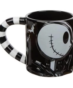 Bioworld The Nightmare Before Chritsmas Jack & Sally 20oz Sculped Ceramic Mug Set Of 2 Disney