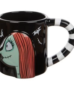 Bioworld The Nightmare Before Chritsmas Jack & Sally 20oz Sculped Ceramic Mug Set Of 2 Disney