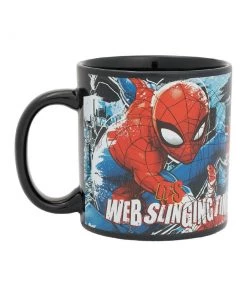 Bioworld Marvel Spider-Man Web Slinging Time 20oz Ceramic Mug 9 Bioworld Marvel Spider-Man Web Slinging Time 20oz Ceramic Mug