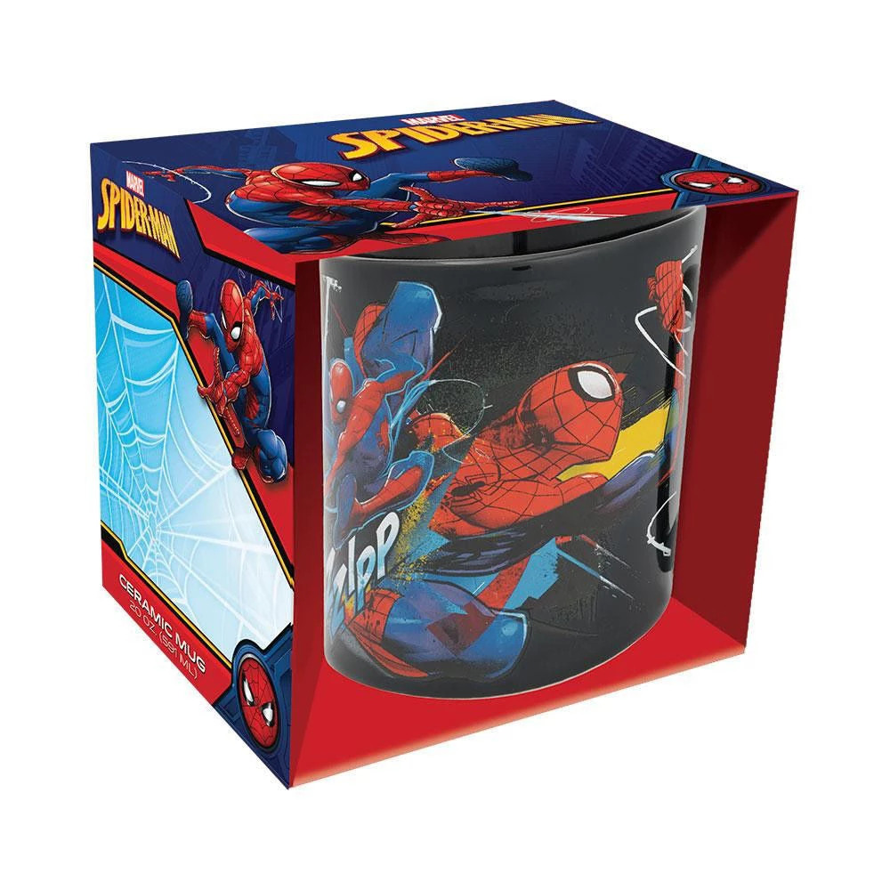 Bioworld Marvel Spider-Man Web Slinging Time 20oz Ceramic Mug 4 Bioworld Marvel Spider-Man Web Slinging Time 20oz Ceramic Mug