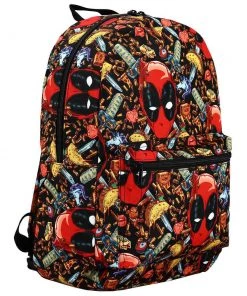 Bioworld Marvel Deadpool Junk Food All Over Print Backpack