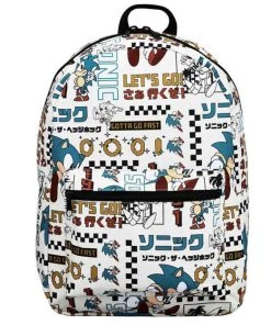 Bioworld Movies Sonic The Hedgehog Let's Go All Over Print Backpack