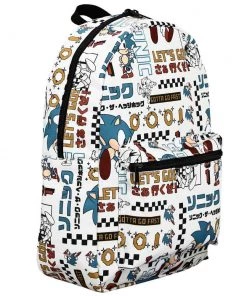 Bioworld Movies Sonic The Hedgehog Let's Go All Over Print Backpack