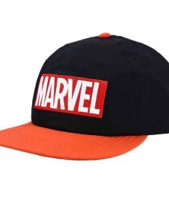 Bioworld Marvel Embroidered Logo Flat Bill Snapback