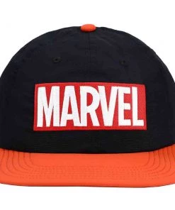 Bioworld Marvel Embroidered Logo Flat Bill Snapback