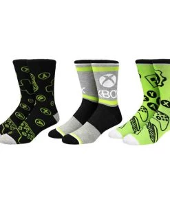 Bioworld Xbox 3 Pair Crew Socks