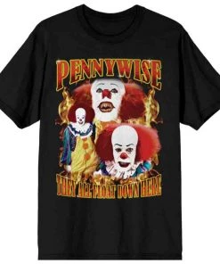 Bioworld It Pennywise Flames Unisex T-shirt Movies