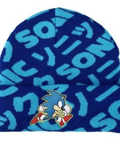 Bioworld Movies Sonic The Hedgehog All Over Print Beanie