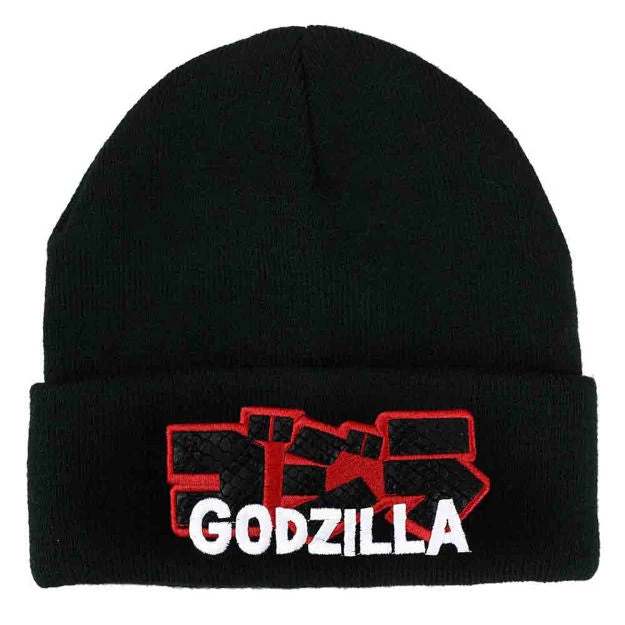 Bioworld Movies Godzilla Kanji Logo Beanie 3 Bioworld Movies Godzilla Kanji Logo Beanie