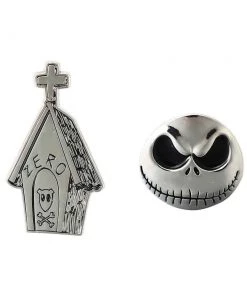 Bioworld NBC Master Of Fright Lapel Pins & Lanyard Coffin Box Set The Nightmare Before Christmas