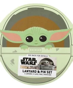 Bioworld Star Wars The Mandalorian Grogu Lapel Pins & Lanyard Box Set