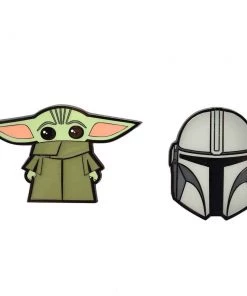 Bioworld Star Wars The Mandalorian Grogu Lapel Pins & Lanyard Box Set