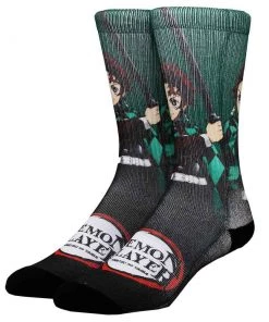 Bioworld Demon Slayer Tanjiro Sublimated Crew Socks