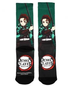 Bioworld Demon Slayer Tanjiro Sublimated Crew Socks