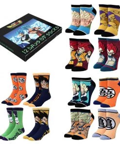 Bioworld Dragon Ball Z Broly 12 Days Of Socks Box Set