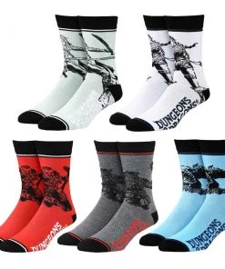Bioworld Dungeons & Dragons Character 5 Pair Crew Socks