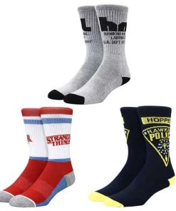 Bioworld Stranger Things Icon 3 Pair Crew Socks
