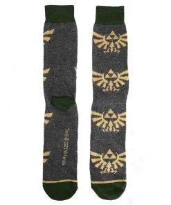 Bioworld Zelda Hyrule Crest 5 Pair Crew Socks The Legend Of Zelda