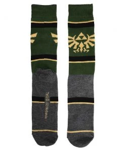 Bioworld Zelda Hyrule Crest 5 Pair Crew Socks The Legend Of Zelda
