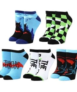 Bioworld Apparel DC Comics The Batman Movie 5 Pair Ankle Socks