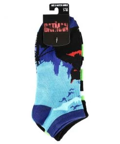 Bioworld Apparel DC Comics The Batman Movie 5 Pair Ankle Socks
