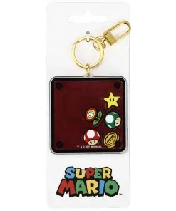Bioworld Super Mario Mystery Block Acrylic Shaker Keychain