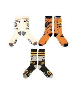 Bioworld Naruto Ichiraku Ramen 3 Pair Crew Box Set