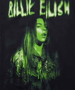 Bravado Billie Eilish Spooky Green Photo T-Shirt Music