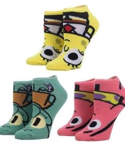 Bioworld - Spongebob Squarepants - Caricature Ankle Socks 3 Pack