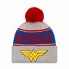 New Era Wonder Woman Symbol Pom Pom Beanie DC Comics