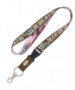 Wincraft Mandalorian 1" Lanyard The Child "This Is My Good Side" Star Wars
