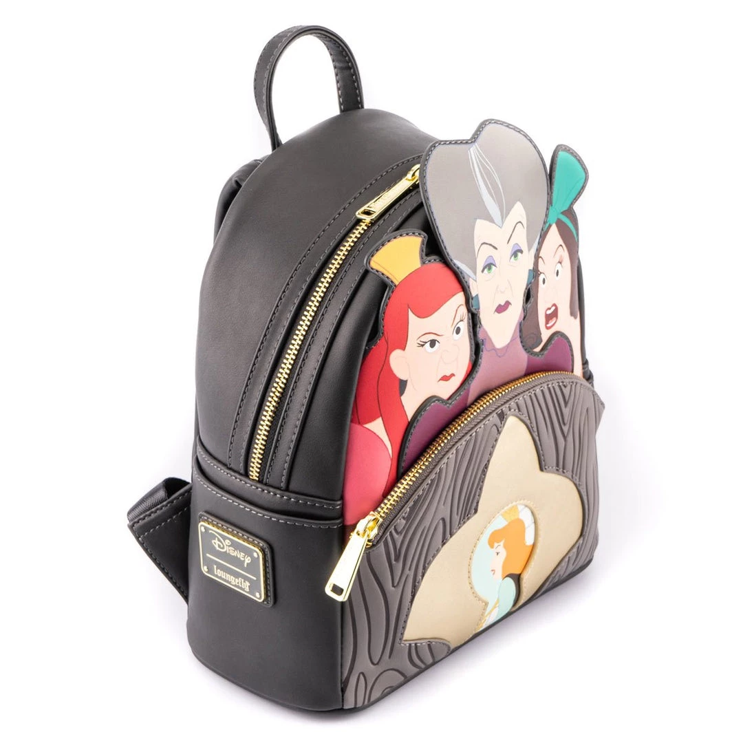 Loungefly Disney Villains Lady Tremaine, Anastasia, And Drizella Mini-Backpack 5 Loungefly Disney Villains Lady Tremaine, Anastasia, And Drizella Mini-Backpack