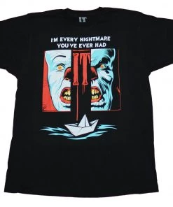 Bioworld IT- Pennywise I'm Very Nightmare You've Ever Had Black T-shirt