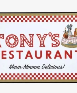 Silver Buffalo Disney Lady And The Tramp Tony's Restaurant Wood Wall Art