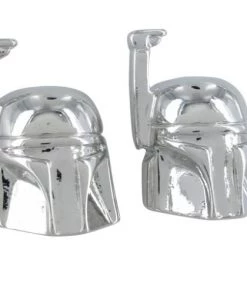 Bioworld Marvel Star Wars Boba Fett Helmet Silver Stud Earrings