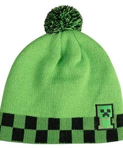 JINX Minecraft Creeper Sprite Pom Beanie, Youth Fit Video Games