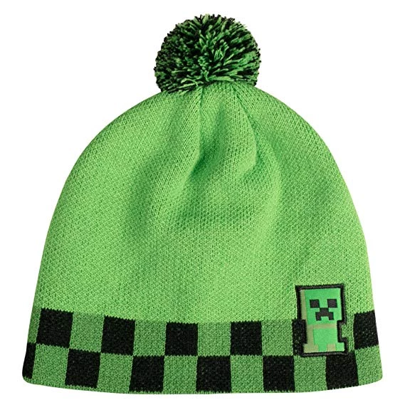 JINX Minecraft Creeper Sprite Pom Beanie, Youth Fit Video Games 3 JINX Minecraft Creeper Sprite Pom Beanie, Youth Fit Video Games