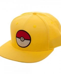 Bioworld Pokemon Yellow Pokeball Snapback Hat Anime