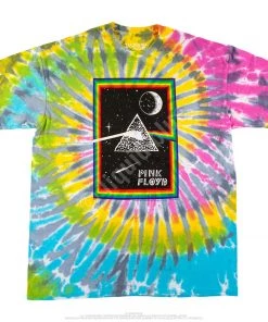 Liquid Blue Music Pink Floyd Prism Moon Tie-Dye T-Shirt