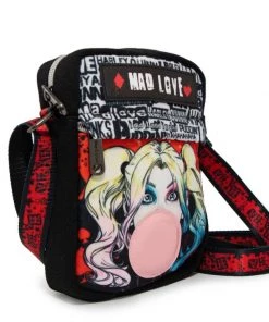 Buckle-Down DC Comics Harley Quinn Mad Love Bubble Gum Pose Women's Crossbody Wallet