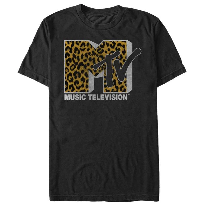 FifthSun MTV Men's Cheetah Print Logo T Shirt Black T-shirt Music 3 FifthSun MTV Men's Cheetah Print Logo T Shirt Black T-shirt Music
