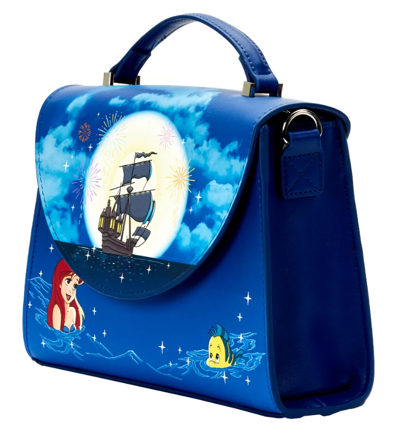 Loungefly The Little Mermaid Ariel Fireworks Glow In The Dark Crossbody Bag 6 Loungefly The Little Mermaid Ariel Fireworks Glow In The Dark Crossbody Bag