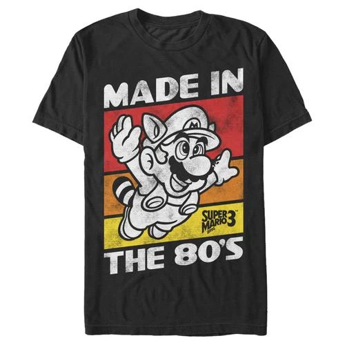 FifthSun Nintendo Men's Raccoon Mario Made In The 80's T-Shirt Mario Series 3 FifthSun Nintendo Men's Raccoon Mario Made In The 80's T-Shirt Mario Series