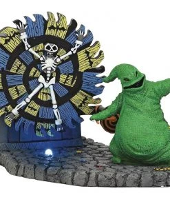 Enesco The Nightmare Before Christmas Nightmare Before Christmas Village Animated Oogie Boogie Wheel Spin Figurine